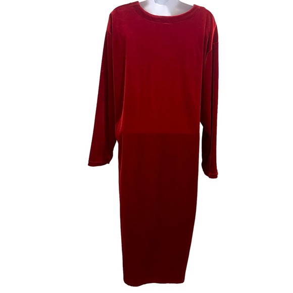 Gilligan and Omalley V-Neck Robe Womens Med. Pullover Red Plush Soft 0,1:S-1452 - Picture 3 of 10